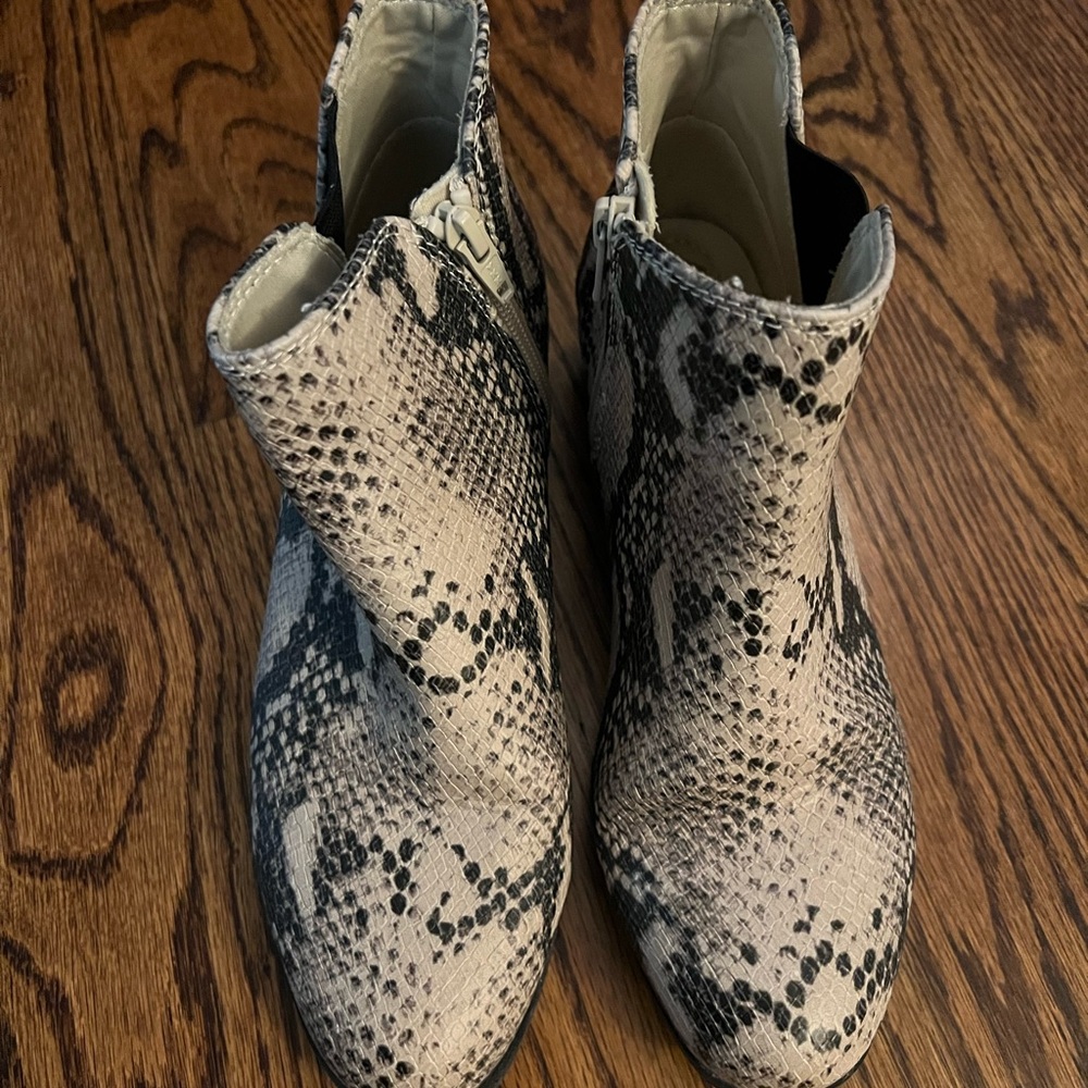 Snakeskin ankle boots